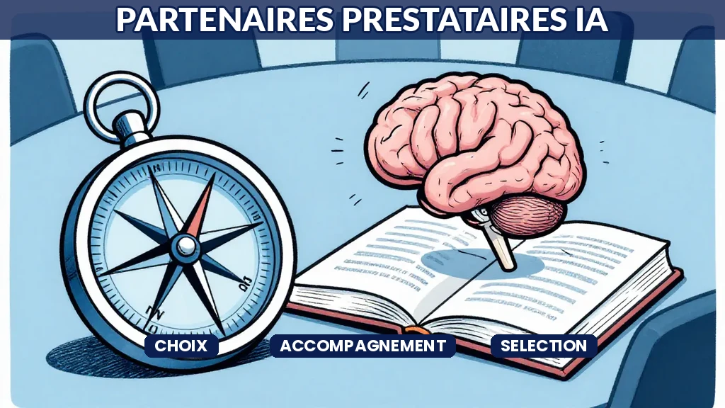 Réunion de sélection de partenaires et prestataires pour un projet de transformation par intelligence artificielle