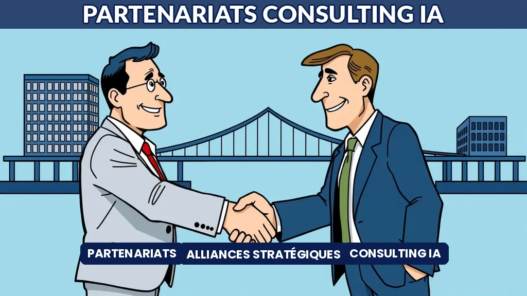 Poignée de main entre deux dirigeants dans un cadre professionnel symbolisant un partenariat stratégique en consulting IA