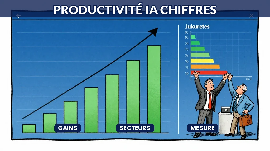Graphique comparative des gains de productivité par secteur industriel