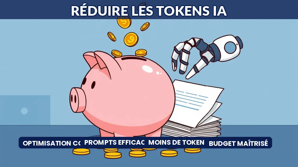 Graphique montrant la réduction des coûts de tokens grâce à des prompts IA optimisés