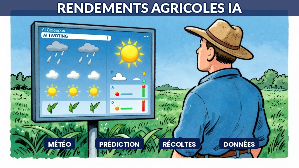 Prédiction des rendements agricoles par intelligence artificielle combinant données météo et satellite