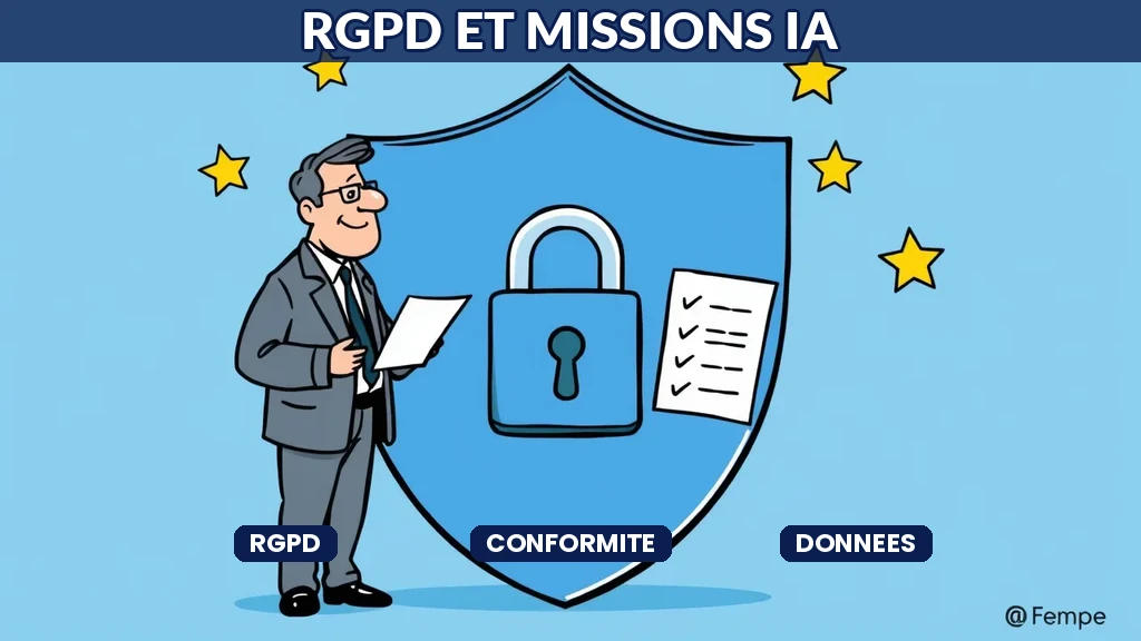 ** Consultant IA vérifiant la conformité RGPD des traitements de données personnelles dans le cadre d'une mission intelligence artificielle