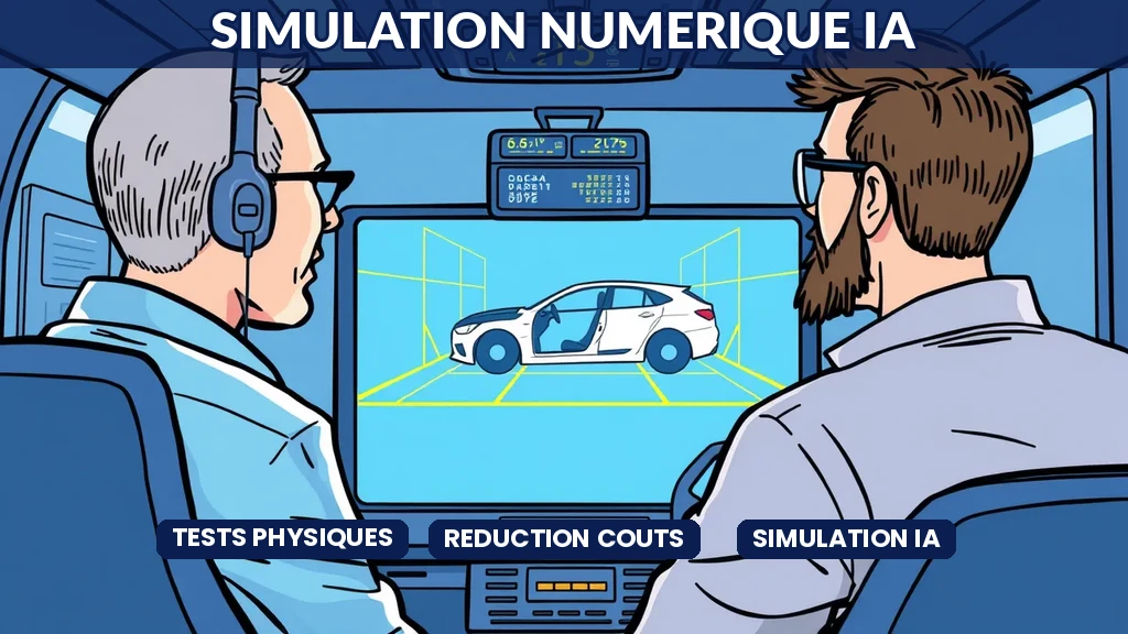 Modèle de simulation numérique piloté par IA remplaçant des essais physiques en laboratoire de recherche industrielle