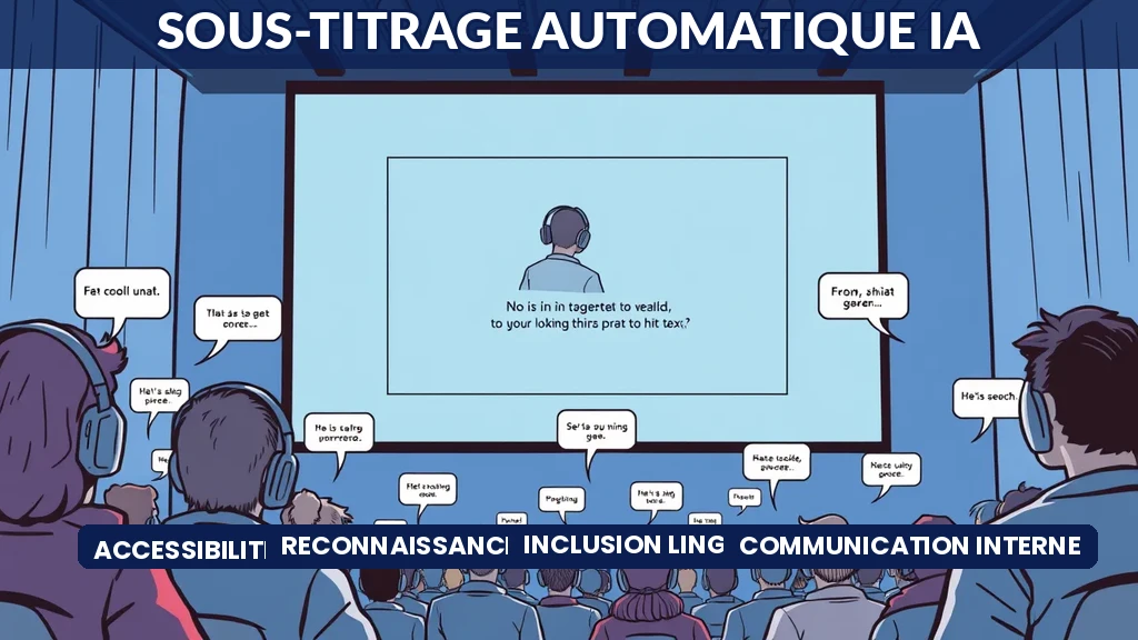Système IA de sous-titrage automatique affichant des sous-titres multilingues