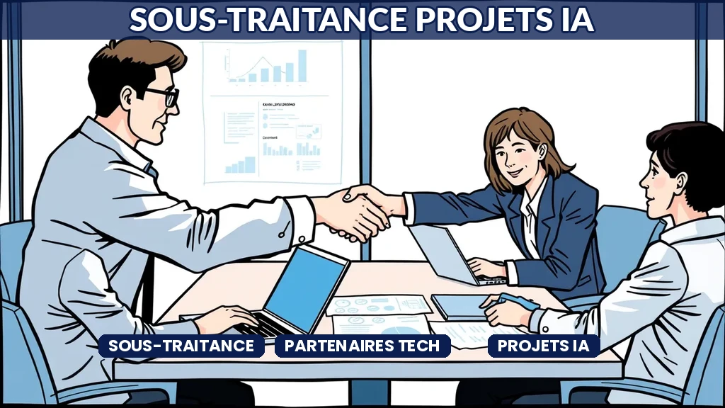 Consultant IA pilotant une réunion de coordination avec des partenaires techniques externes