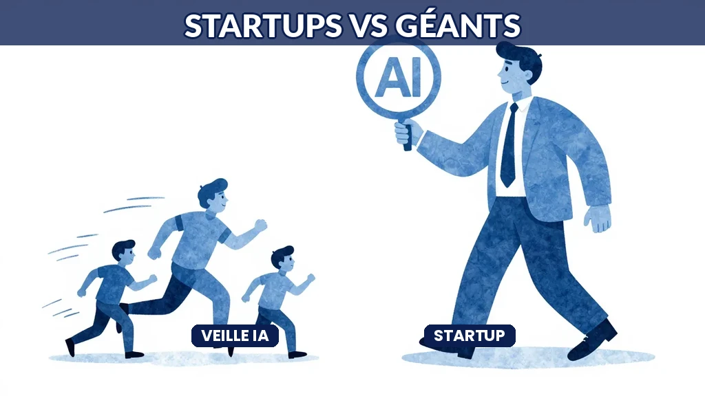 Startups IA challenger géants technologiques compétition innovation