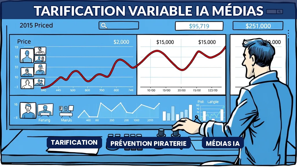 Tableau de bord analytique montrant des modèles de tarification dynamique pilotés par IA
