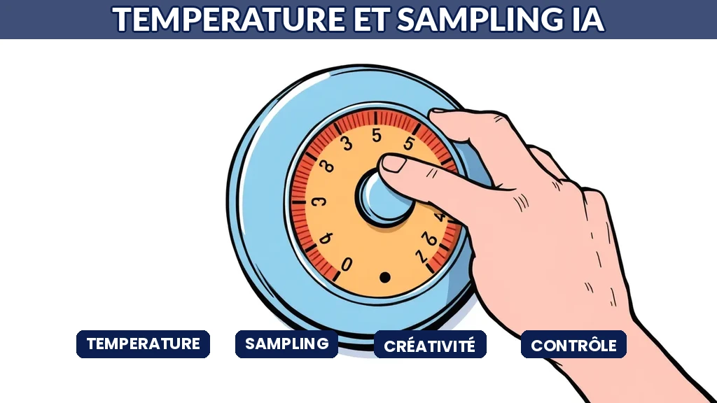 Thermostat mural ajusté par une main avec sortie créative colorée côté chaud et sortie précise côté froid