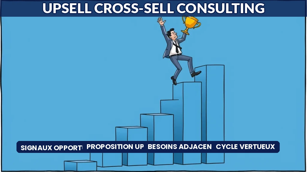 Croissance du chiffre d'affaires consultant IA avec upsell et cross-sell