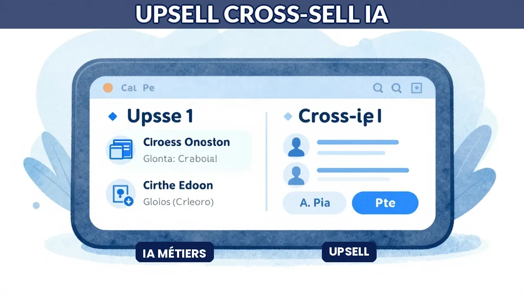Commercial exploitant IA pour identifier opportunités upsell et cross-sell
