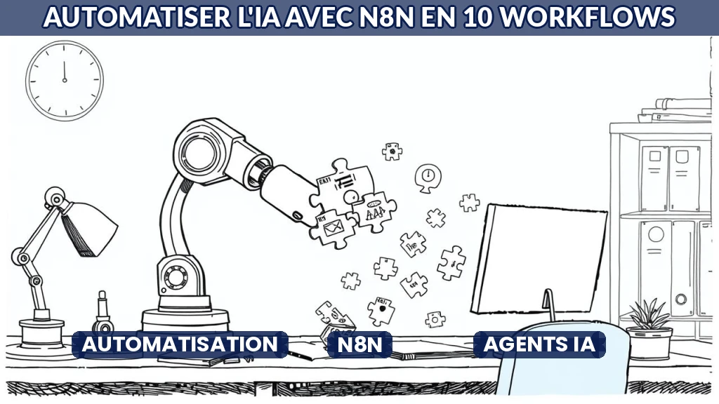 Automatisation de processus IA avec des engrenages et des flux de données.
