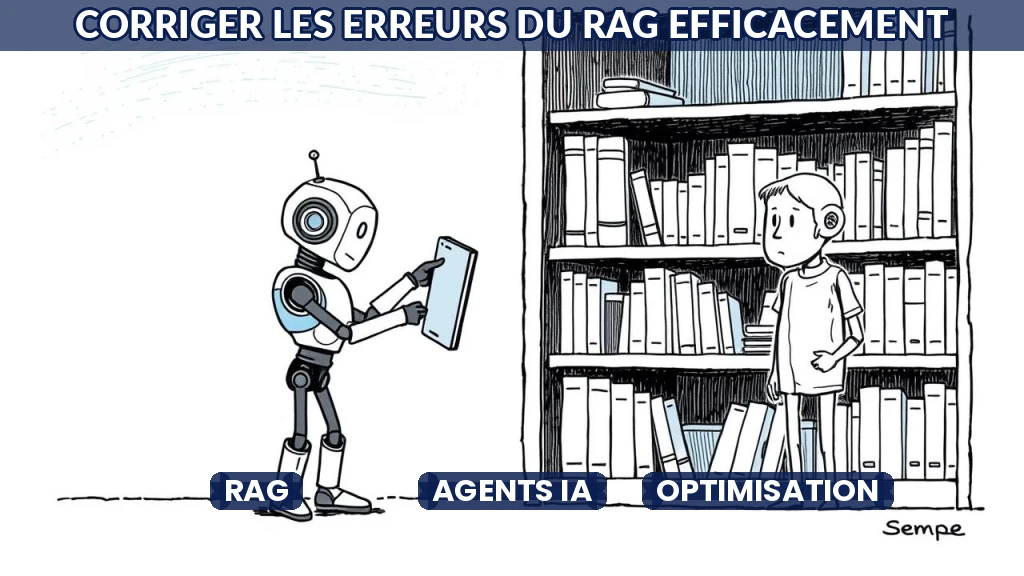 Illustration d'un système RAG corrigeant des erreurs de données.