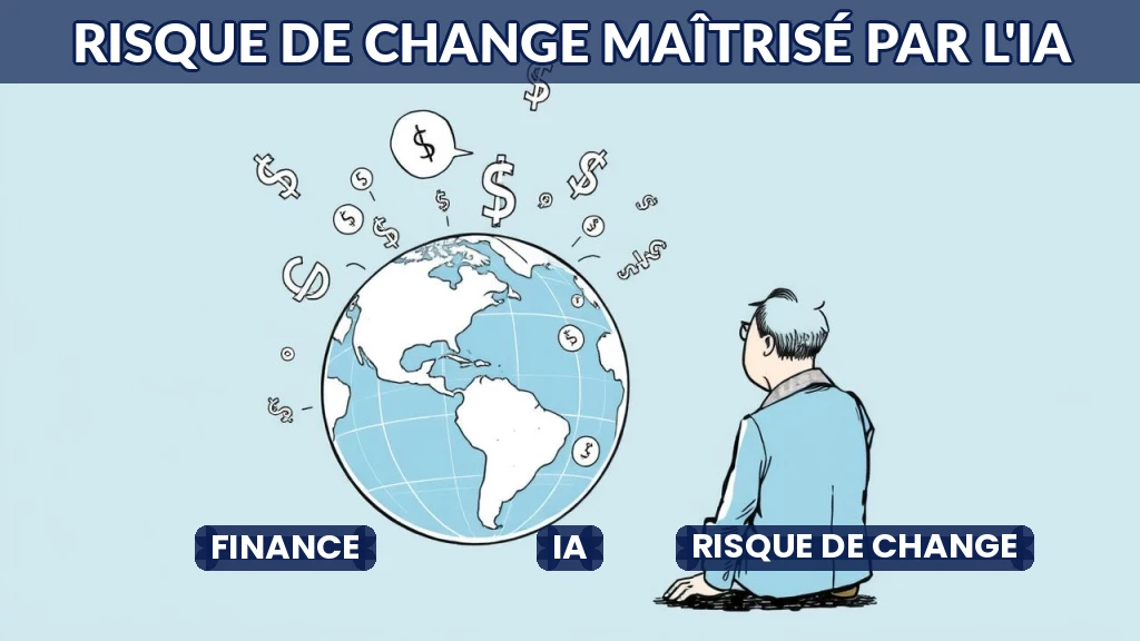 Illustration d'un tableau de bord numérique analysant les fluctuations monétaires.
