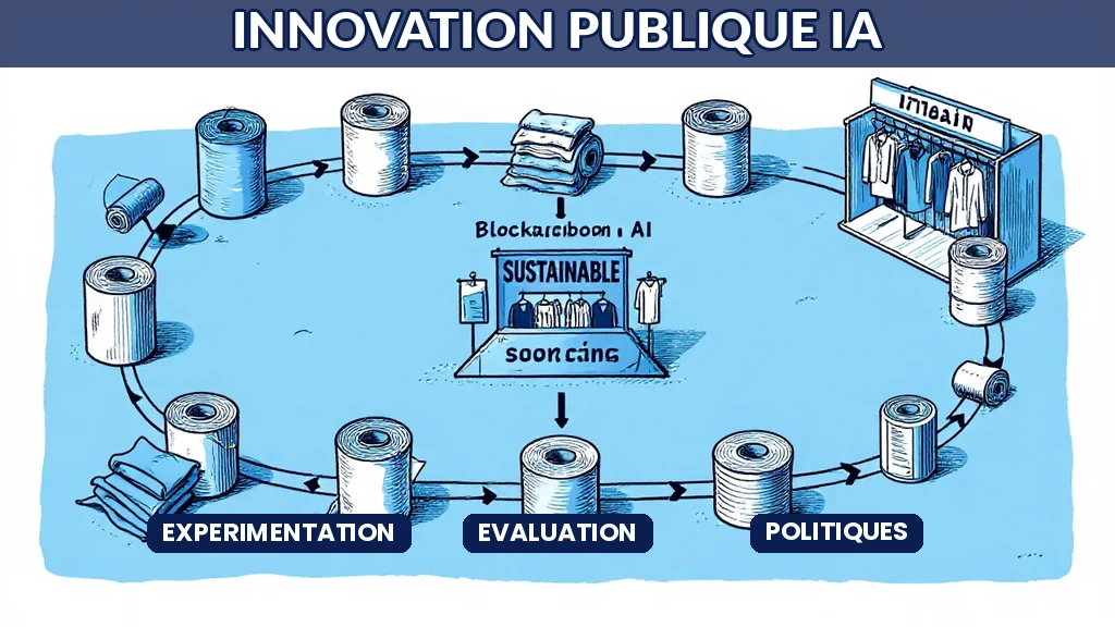 Tableau de bord analytique affichant des simulations de politiques publiques avec des courbes de projection et des indicateurs de performance.