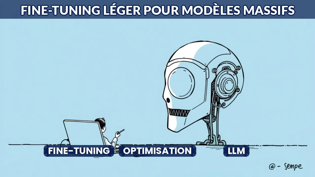 Illustration de deux méthodes de fine-tuning léger pour modèles d'IA