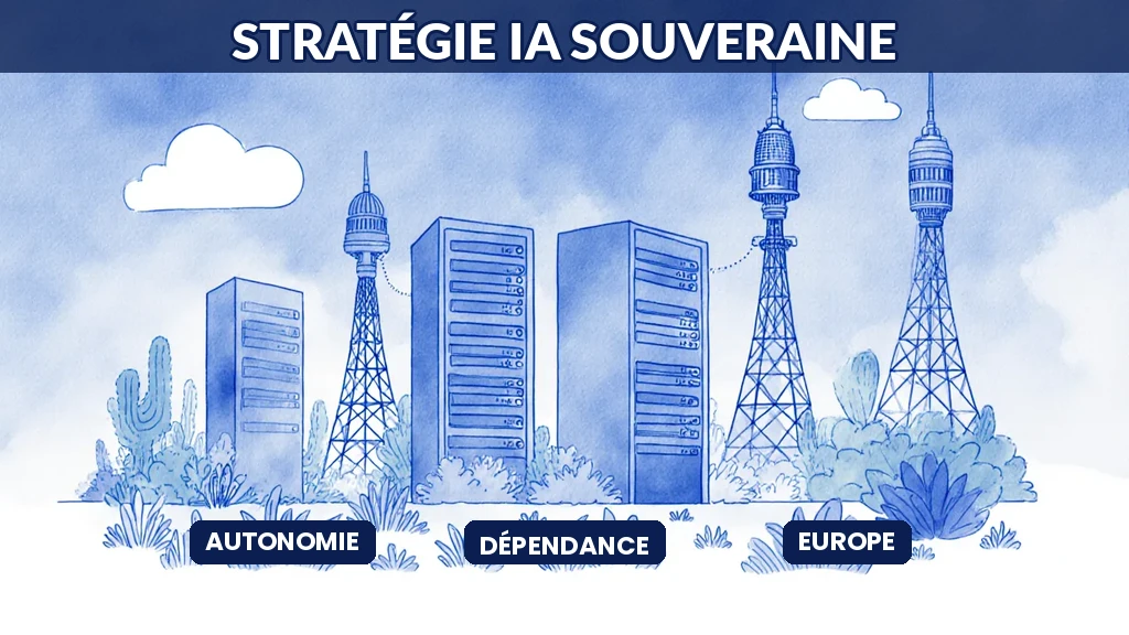 Illustration d'une entreprise européenne construisant une stratégie d'intelligence artificielle plus autonome et souveraine