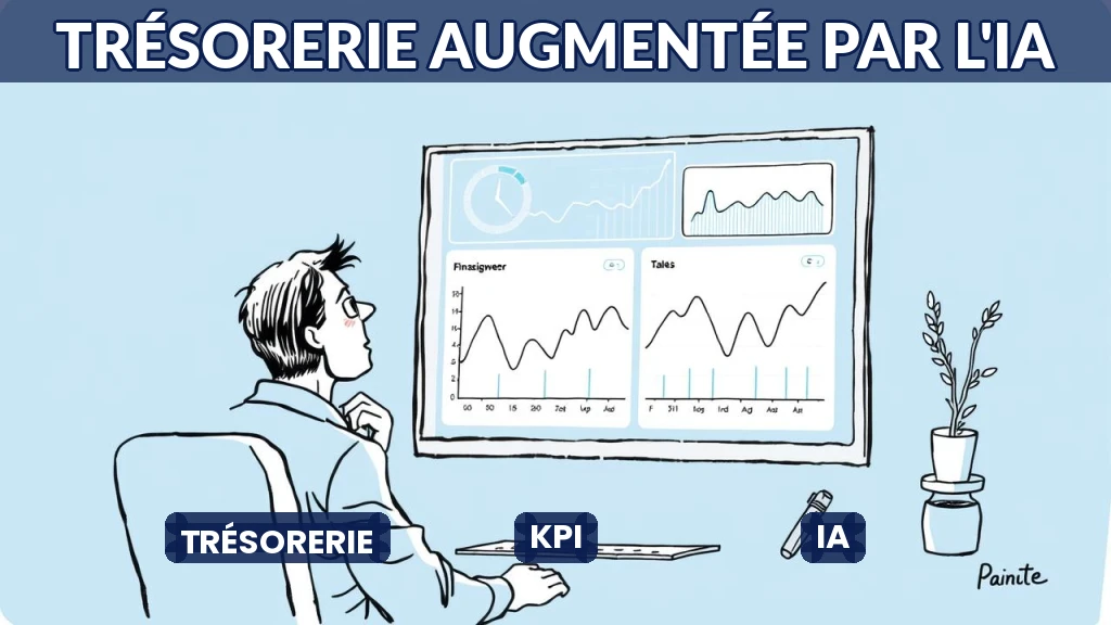 Tableau de bord numérique affichant des indicateurs de trésorerie en temps réel
