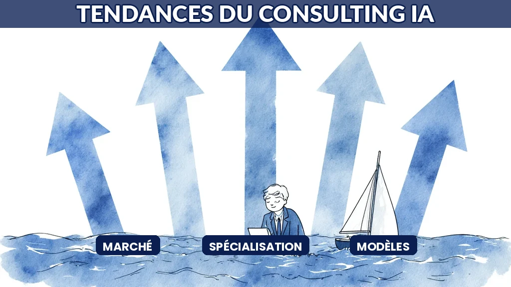 Illustration des grandes tendances qui transforment le marché du conseil en intelligence artificielle