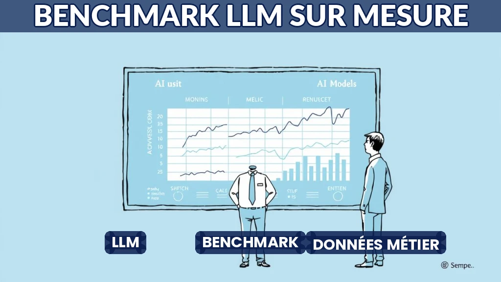 Illustration d'un tableau de bord comparant des modèles d'IA