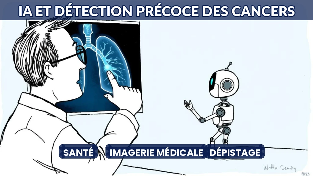 Médecin analysant une radiographie pulmonaire avec assistance IA