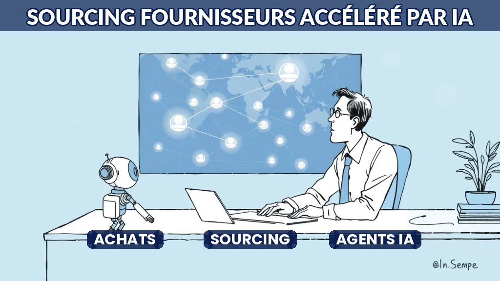 Illustration d'un réseau de fournisseurs analysé par intelligence artificielle.