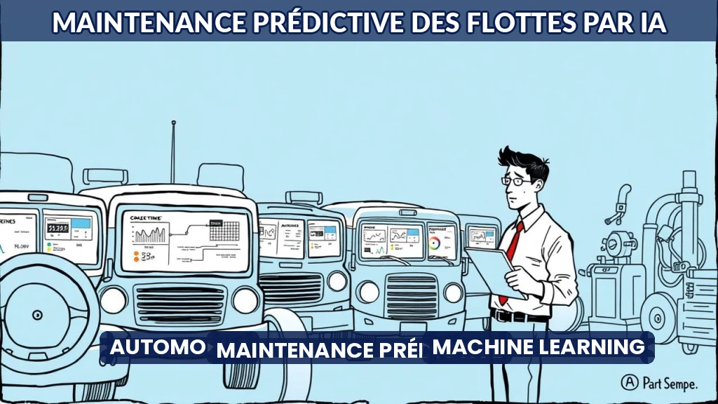 Illustration d'une flotte de véhicules connectés avec des données en temps réel.