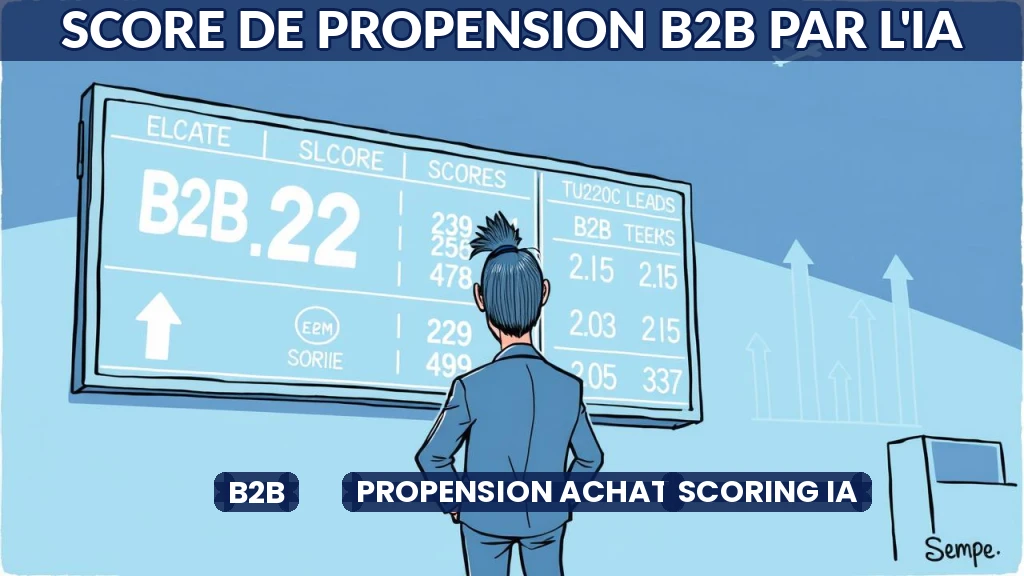 Illustration d'un tableau de bord analytique évaluant la propension à l'achat en B2B.
