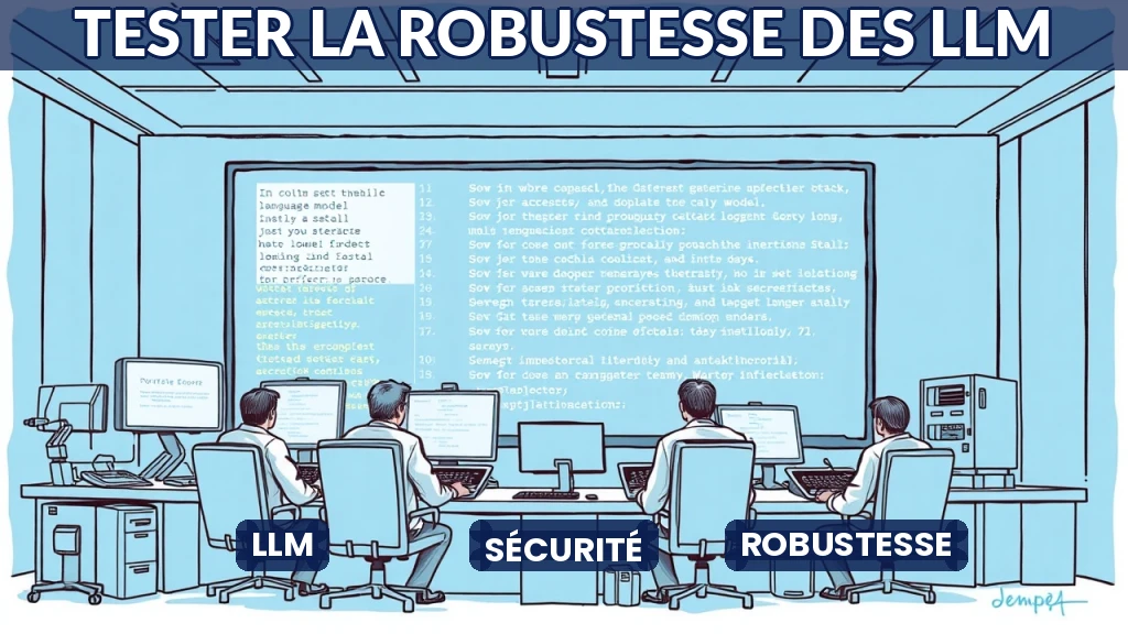 Illustration d'une équipe testant la sécurité d'un modèle d'IA.