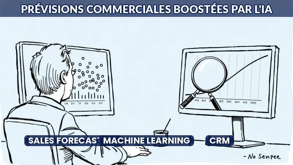 Graphique comparant prévisions commerciales traditionnelles et modèles de machine learning.