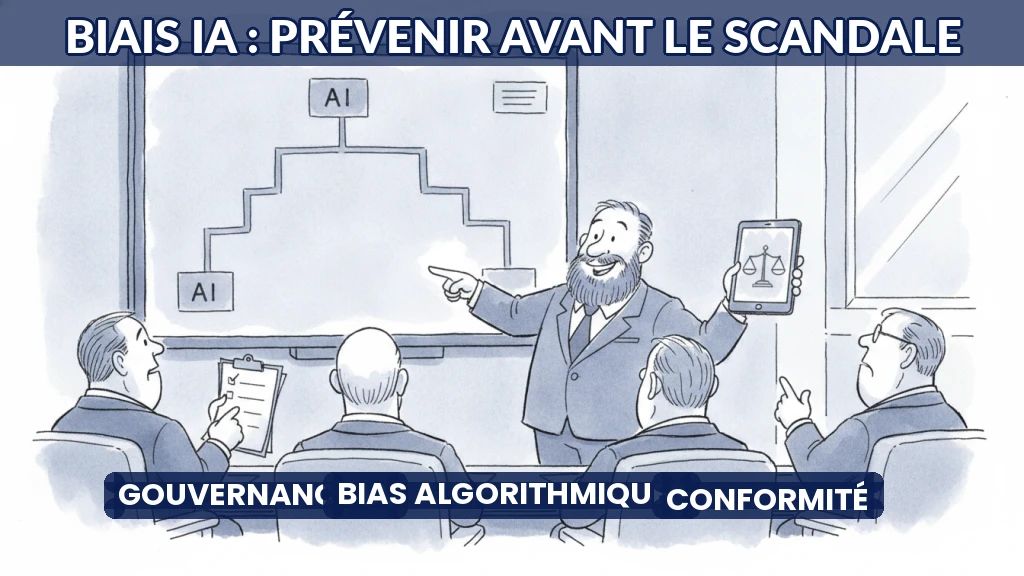 Illustration de biais algorithmiques dans un système d'intelligence artificielle.