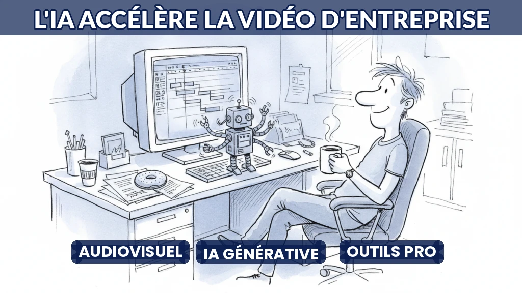 Illustration d'un montage vidéo automatisé par intelligence artificielle.