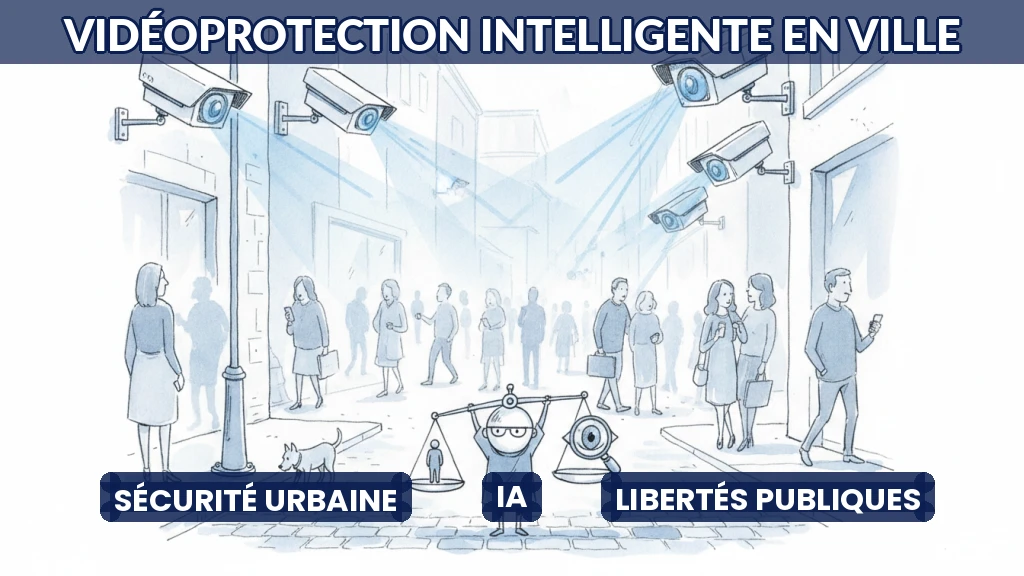 Caméras urbaines avec analyse intelligente, respectant les libertés individuelles.